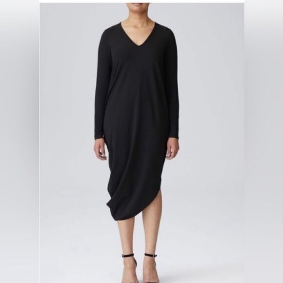 UNIVERSAL STANDARD Geneva Black Long Sleeve Dress - Size Medium NWT - Picture 1 of 11